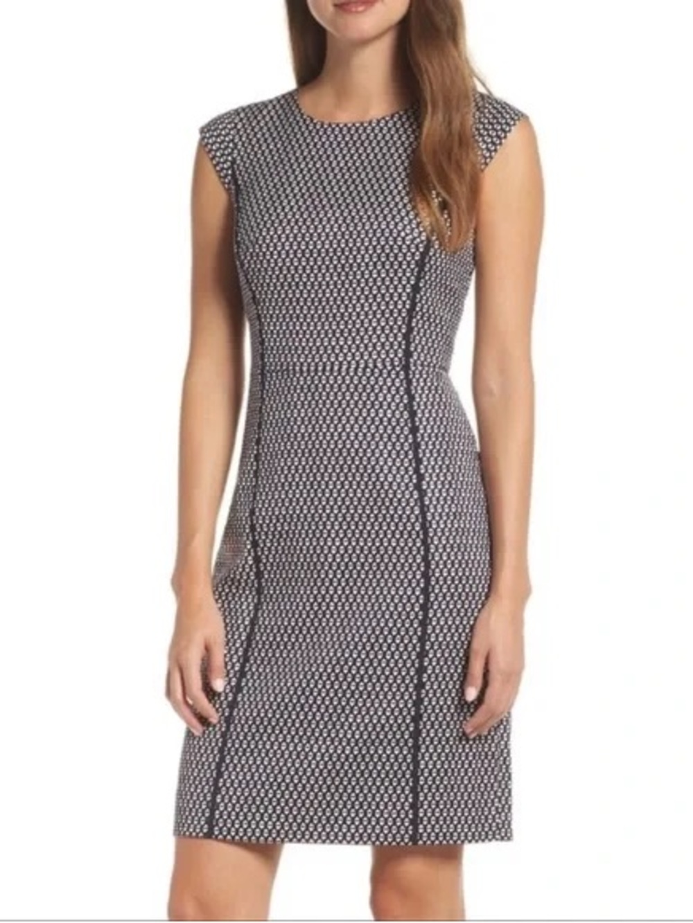 J. Crew Size 4 Cap Sleeve Matelasse Sheath Dress